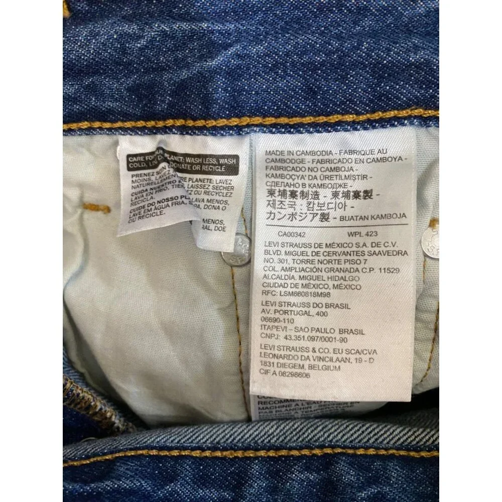 Levi's Size 25x32 501 Straight Leg Jean Market Sixth Street Wash GUC - Picture 9 of 11